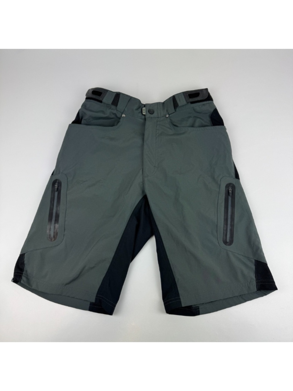 ZOIC Mens Size S Mountain Bike Shorts MTB Trail Adjustable Waist Gray